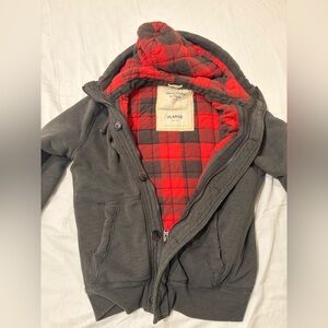 SOLD!! Men’s Abercrombie & Fitch Red and Black Jacket XL